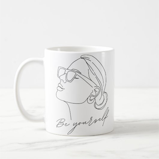 Handmalerin sei selbst Zitat Kaffeetasse (Links)