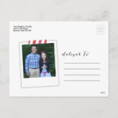 Handmit buchstaben gekennzeichnete Feiertags-Karte Feiertagspostkarte (Rückseite)