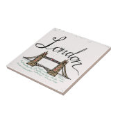 Handmit buchstaben gekennzeichnete London-Brücke Fliese (Seite)