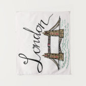 Handmit buchstaben gekennzeichnete London-Brücke Wandteppich (Vorderseite)