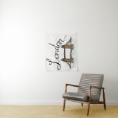 Handmit buchstaben gekennzeichnete London-Brücke Wandteppich (Beispiel)