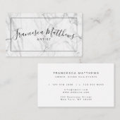 Handmit buchstaben gekennzeichneter visitenkarte (Vorne/Hinten)