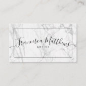 Handmit buchstaben gekennzeichneter visitenkarte (Vorderseite)