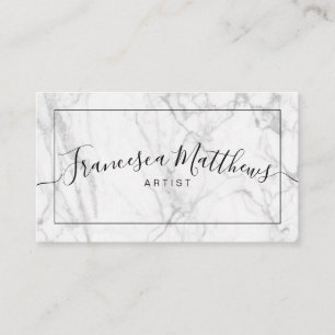 Handmit buchstaben gekennzeichneter visitenkarte