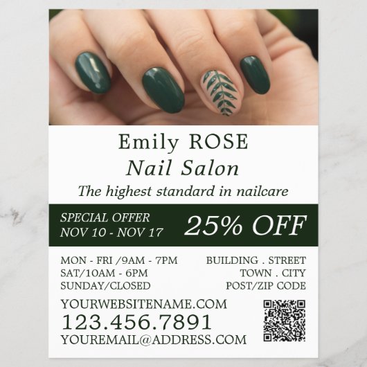 Handmodell, Nageltechniker, Nagelsalon Flyer (Vorne)