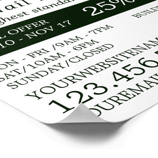 Handmodell, Nageltechniker, Nagelsalon-Werbung Poster (Ecke)