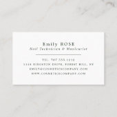 Handmodell, Nageltechniker Visitenkarte (Rückseite)