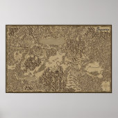 Handout-Karte von Barovia (Fluch der Straße) Poster (Vorne)