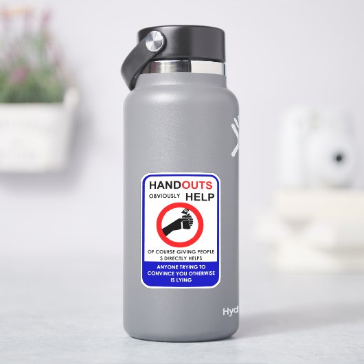 Handouts helfen offensichtlich aufkleber (HydroFlask)