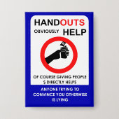 Handouts helfen offensichtlich button (Vorderseite)