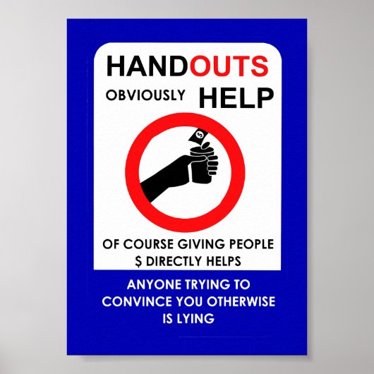 Handouts helfen offensichtlich poster (Vorne)