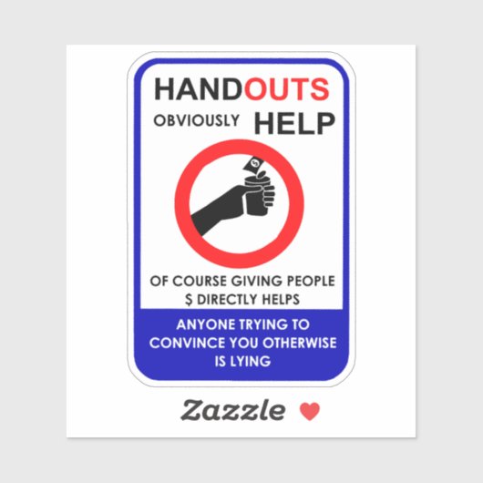 Handouts Obviously Help Aufkleber (Blatt)