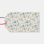 HandPainted Birthday Dinos Gift Tag Geschenkanhänger (Rückseite Horizontal)