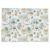 HandPainted Birthday Dinos Large Gift Bag Große Geschenktüte (Rückseite)