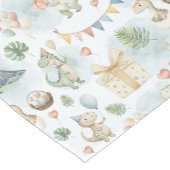 HandPainted Birthday Dinos Table Runner Mittelgroßer Tischläufer (Ecke)