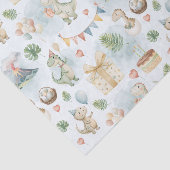 HandPainted Birthday Dinos Tissue Paper Seidenpapier (Ausschnitt)