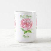 Handpainted Loose Watercolor Rose Floral NAME Kaffeetasse (Mittel)