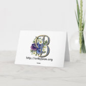 Handpainted Pansy IInitial - B (Rückseite)