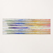 Handpainted rainbow sunset birch watercolor forest yogamatte (Vorderseite (Horizontal))