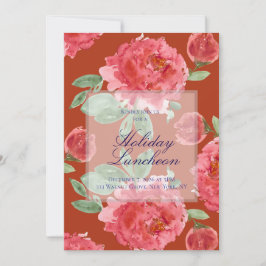 Handpainted Red Roses Holiday Luncheon