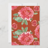 Handpainted Red Roses Holiday Luncheon (Rückseite)