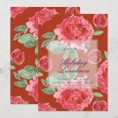 Handpainted Red Roses Holiday Luncheon (Vorne/Hinten)