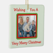 Handpainted Snowy Winter Trees PHOTO Keramikornament (Rechts)