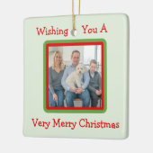 Handpainted Snowy Winter Trees PHOTO Keramikornament (Links)