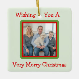 Handpainted Snowy Winter Trees PHOTO  Keramikornament