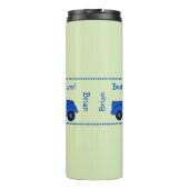 Handpainted Vintage Blue Truck NAME Dad Birthday Thermosbecher (Rückseite)