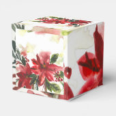 Handpainted Watercolour Poinsettas Geschenkschachtel (Rückseite)