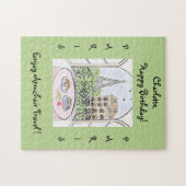 Handpainted Whimsical Paris Eiffel Tower CUSTOMIZE Puzzle (Horizontal)