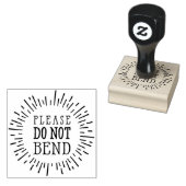 HANDPAKETE rustikal bitte nicht biegen Gummistempel (Stempel)