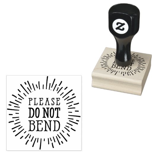 HANDPAKETE rustikal bitte nicht biegen Gummistempel (Stempel)