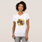 Handpferd mit Pflanze und Blume T-Shirt (Vorne ganz)