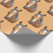 Handpferd zeichnend geschenkpapier (Ecke)