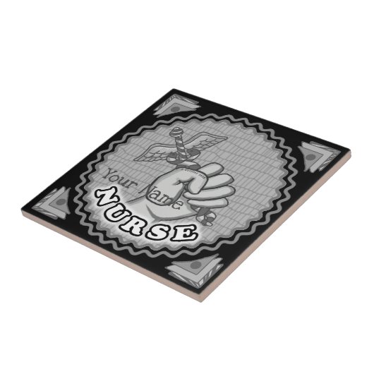 Handpfleger Caduceus Fliese (Seite)