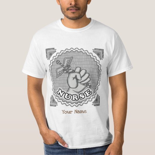 Handpfleger Caduceus T-Shirt (Vorderseite)