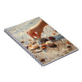 Handpicken Seashells Beach Notebook Notizblock (Rechte Seite)