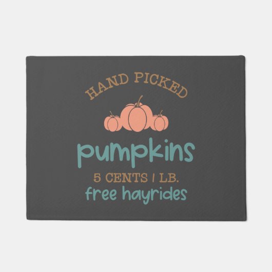 Handpickte Pumpkins Fußmatte (Vorderseite)