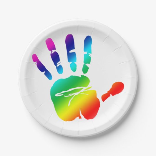 Handplatte Pappteller (Vorderseite)