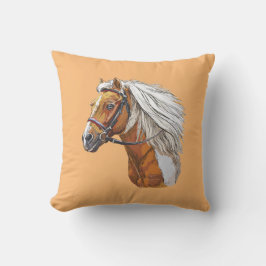 Handportrait mit zeichnend Pferdeschwanz Kissen