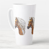 Handportrait mit zeichnend Pferdeschwanz Milchtasse (Linke Ecke)