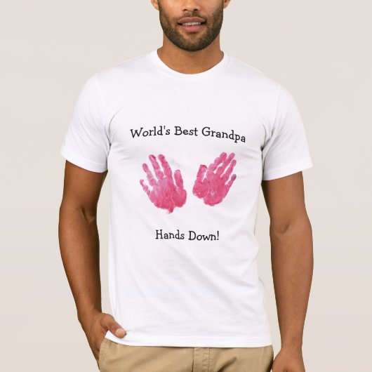 Handprint der Großvater der Welt bestes Shirt (Vorderseite)