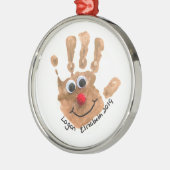Handprint der Handschrift von benutzerdefinierten  Ornament Aus Metall (Links)