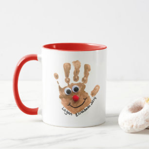 Handprint der Handschrift von benutzerdefinierten  Tasse
