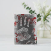 Handprint für den Spritzer Blut Postkarte (Stehend Vorderseite)