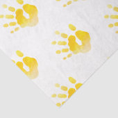 Handprint Gelb Unisex Wasserfarben Art Sweet Baby Seidenpapier (Detail)