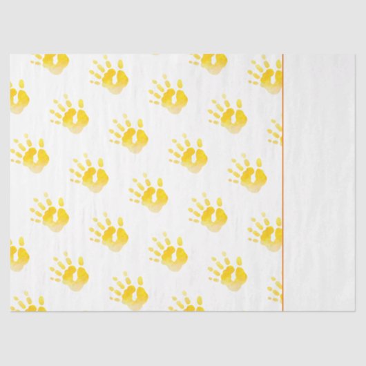 Handprint Gelb Unisex Wasserfarben Art Sweet Baby Seidenpapier (Vorderseite)
