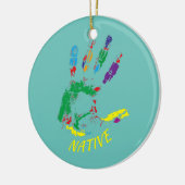 Handprint Indigene Indigene Stämme Keramik Ornament (Links)